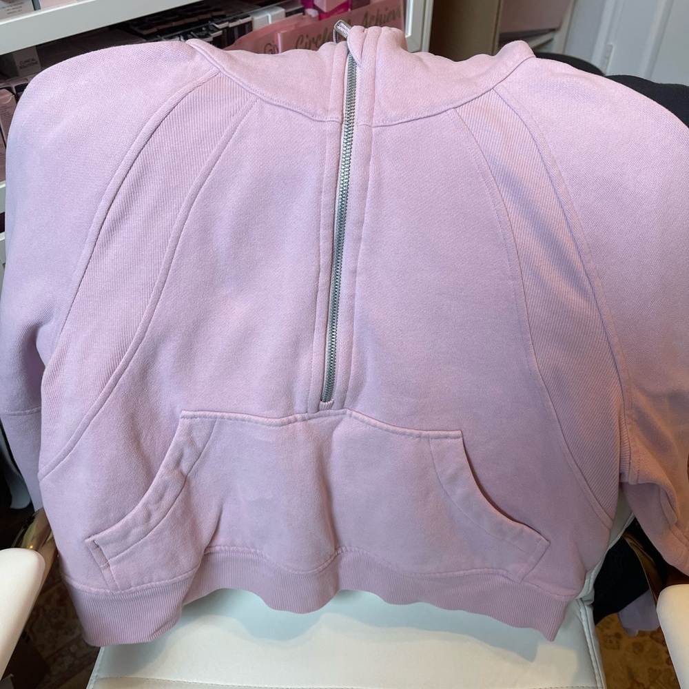 lululemon scuba cropped hoodie - Peony Pink